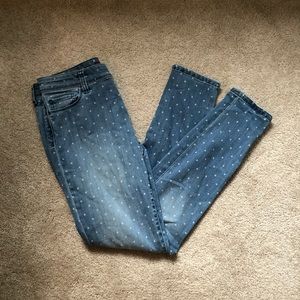 BANANA REPUBLIC POLKA DOT SKINNY JEANS